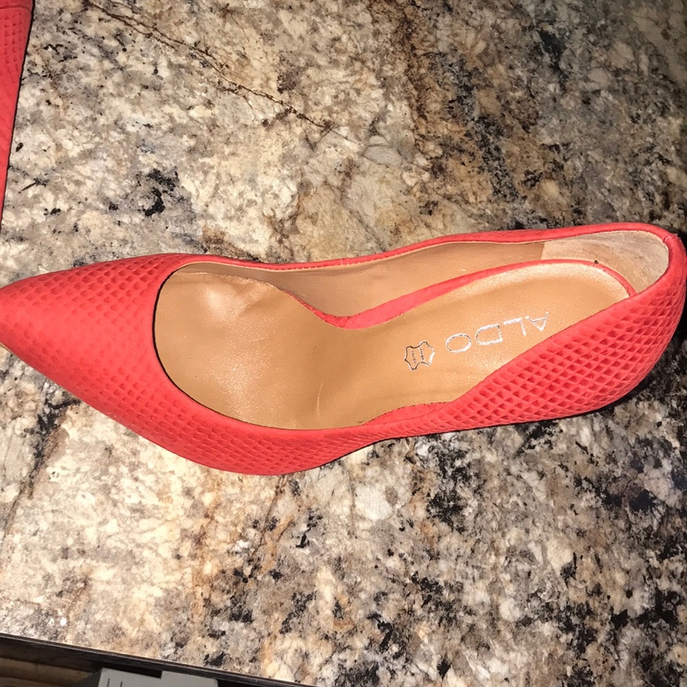 Red Aldo Pumps